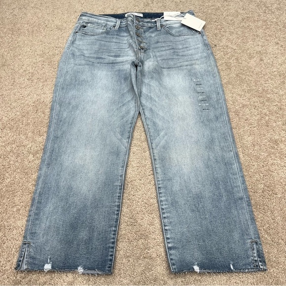 Kancan High Rise Straight Crop Jeans Women’s Size 32x25 NEW - Picture 1 of 8